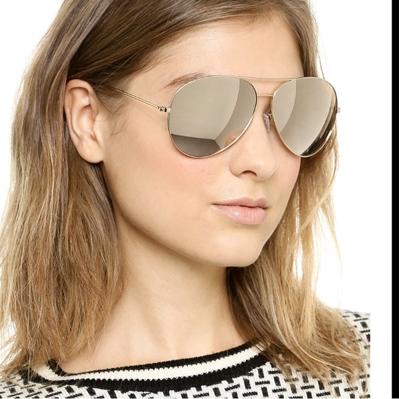 18k rose gold Victoria Beckham aviator sunglasses - Picture 3 of 6